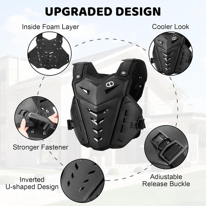 DA - Kids Dirt Bike Gear - Youth Motorcycle Riding Protective Gear Motocross Armor Suit Chest Protector for Boys Girls Mountain Biking Cycling - Image 3